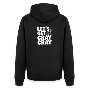 Allons chercher Cray Crayte - Veste à capuche bio Premium Unisexe - noir - Dos - Nico (187cm)