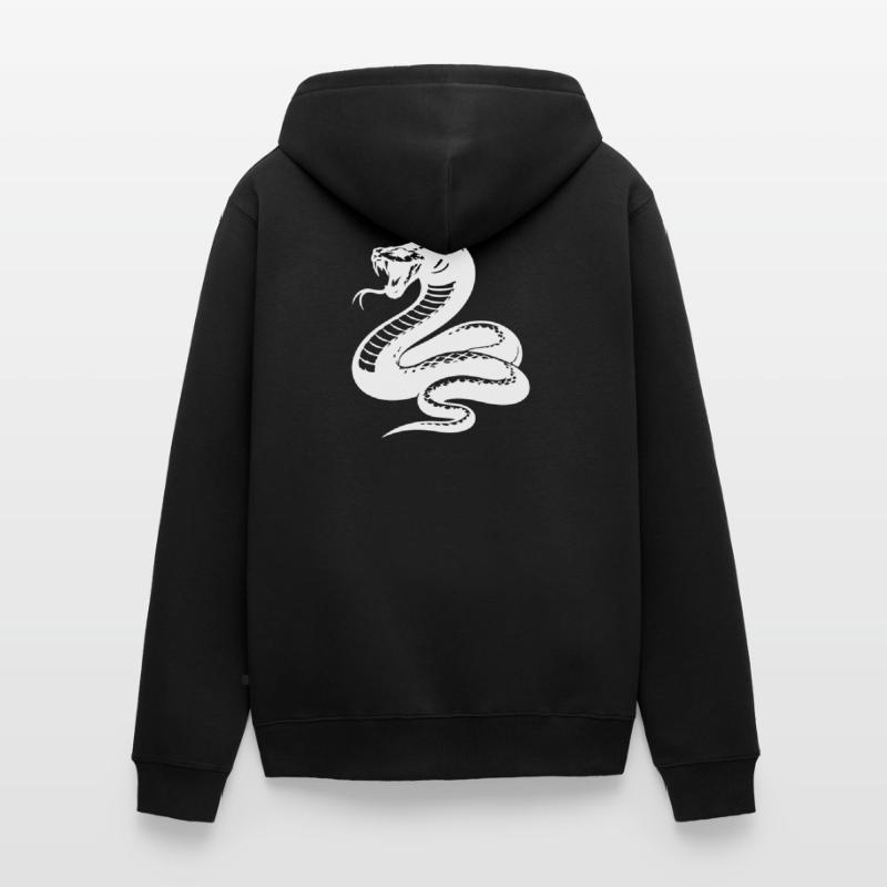 Silhouette du python serpent Veste à capuche bio Premium Unisexe