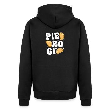 Pologne Polonais Pierogi - Veste à capuche bio Premium Unisexe - noir - Dos - Nico (187cm)
