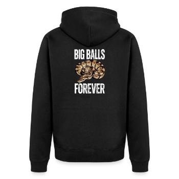 King Python Snakes Lover Terrarium Python - Unisex Premium Organic Zip Hoodie - black - Back - Nico (187cm)
