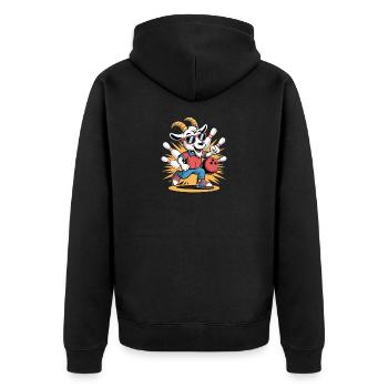 Dessin animé GOAT des chèvres drôles qui jouent au bowling - Veste à capuche bio Premium Unisexe - noir - Dos - Nico (187cm)