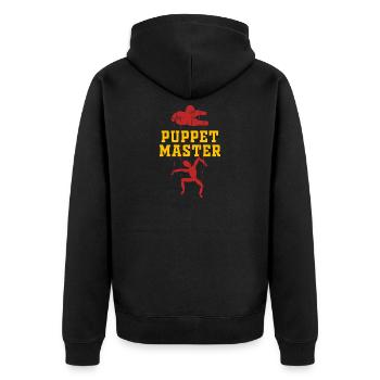 Puppet Master Marionette Showdown - Unisex Premium Bio Zip Hoodie - Schwarz - Hinten - Nico (187cm)