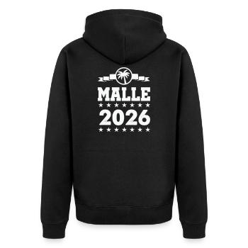 Palmiers de Majorque 2026 - Veste à capuche bio Premium Unisexe - noir - Dos - Nico (187cm)