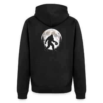 Bigfoot Basketball Player - Unisex Premium Organic Zip Hoodie - black - Back - Nico (187cm)