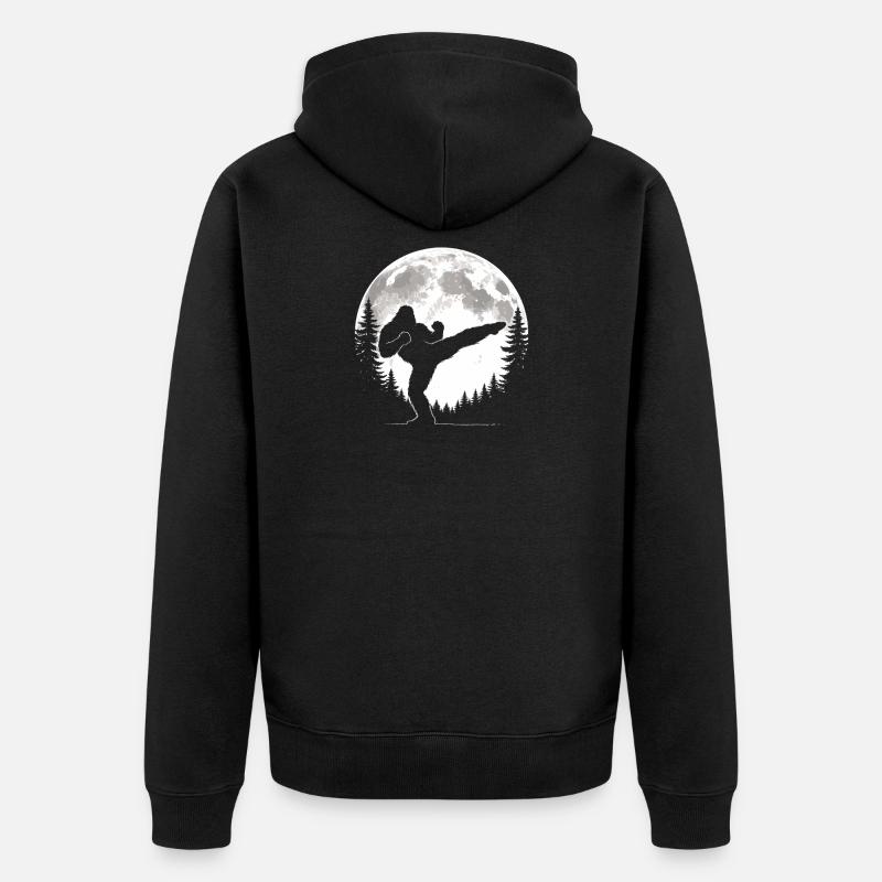 Bigfoot Kickboxing Moon - Veste à capuche bio Premium Unisexe - noir