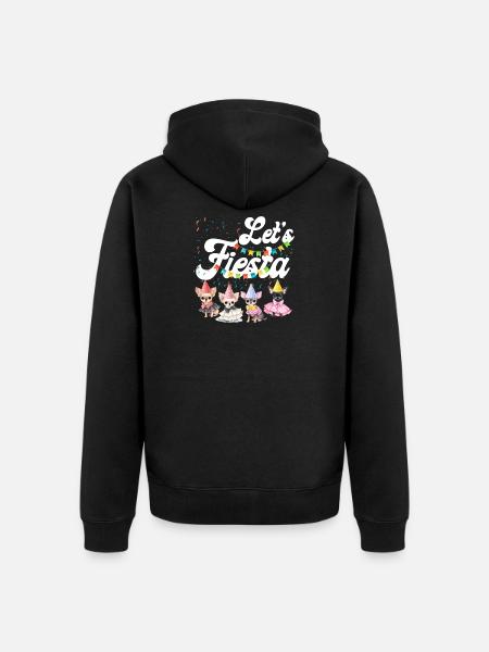 Chihuahua Chihuahueño Let's Fiesta - Unisex Premium Organic Zip Hoodie - black