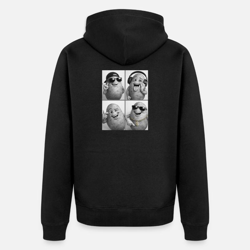 Kernknollen Groove Collage - Unisex Premium Bio Zip Hoodie - Schwarz