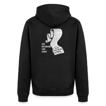 Die Rechnung Vom Staat. Steuern Humor - Unisex Premium Bio Zip Hoodie - Schwarz - Hinten - Nico (187cm)