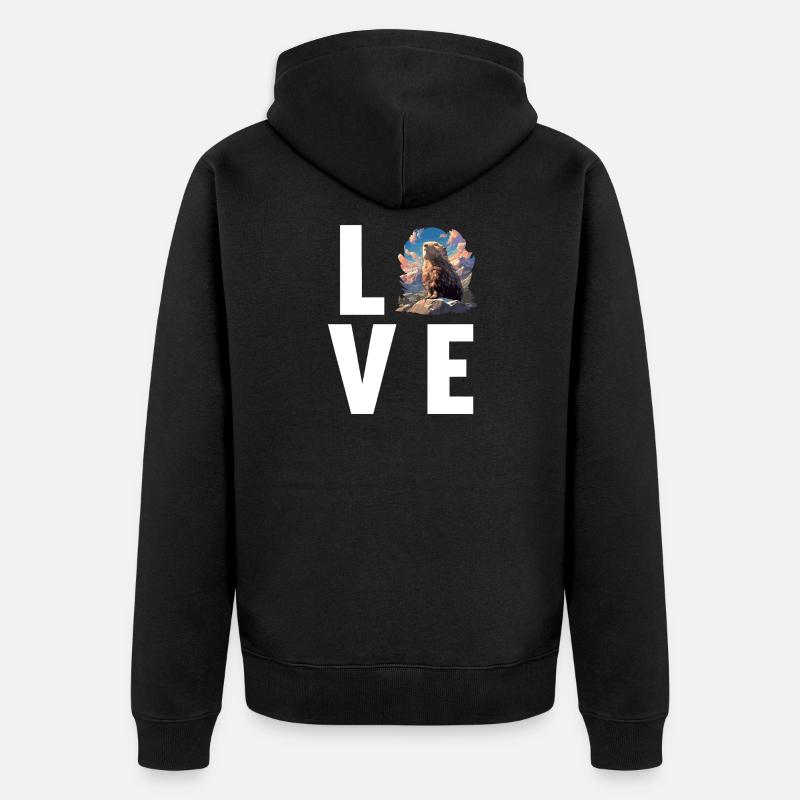 Lemminge Lemming - Unisex Premium Bio Zip Hoodie - Schwarz