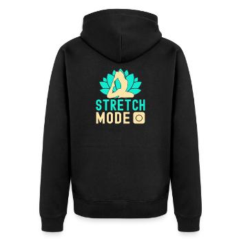 Yoga Stretch Mode On Funny Yoga - Unisex Premium Organic Zip Hoodie - black - Back - Nico (187cm)