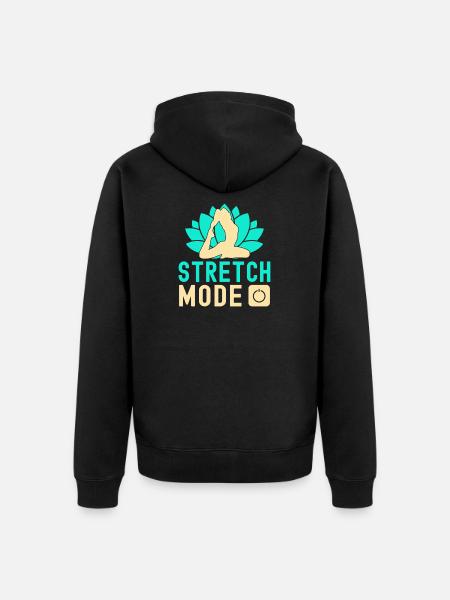 Yoga Stretch Mode On Funny Yoga - Unisex Premium Organic Zip Hoodie - black
