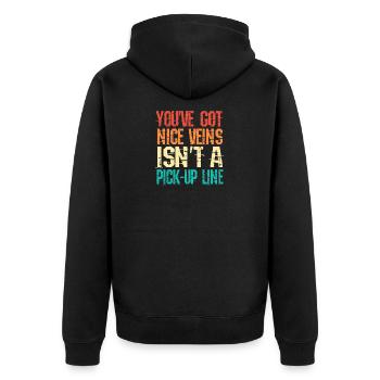 Phlebotomist Nurse Nurse Blood Sampling - Unisex Premium Organic Zip Hoodie - black - Back - Nico (187cm)