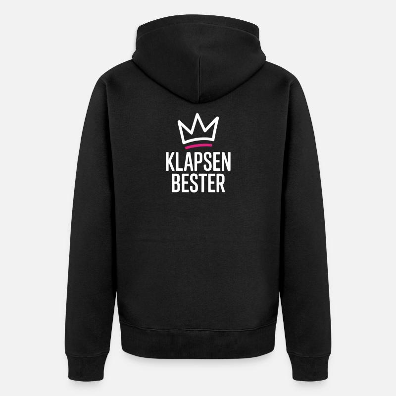 Meilleure phrase folle du bureau - Veste à capuche bio Premium Unisexe - noir