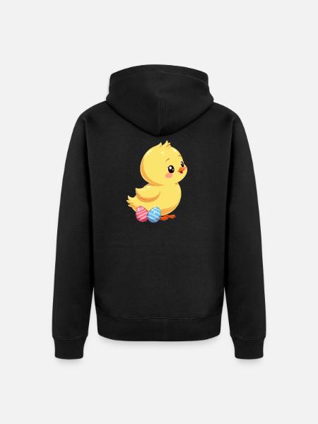 Chicks at Easter - Unisex Premium Organic Zip Hoodie - black