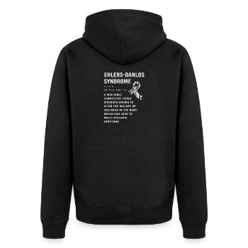 EDS HSD Ehlers-Danlos Syndrome - Unisex Premium Organic Zip Hoodie - black - Back - Nico (187cm)