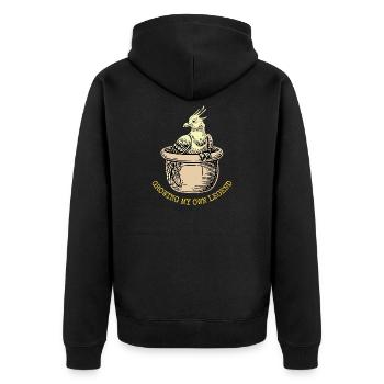 Growing My Own Legend - Edition Vintage Peach - Unisex Premium Organic Zip Hoodie - black - Back - Nico (187cm)
