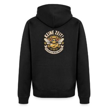 Bee No Time Girls apicultrice qui dit abeilles mellifères - Veste à capuche bio Premium Unisexe - noir - Dos - Nico (187cm)