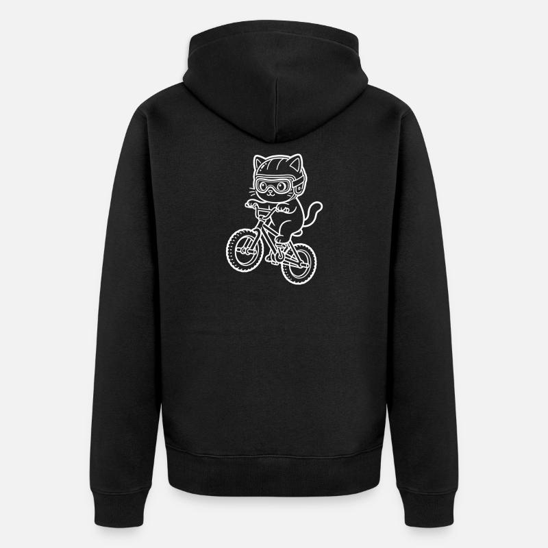 Vélo BMX Kawaii Cat - Veste à capuche bio Premium Unisexe - noir