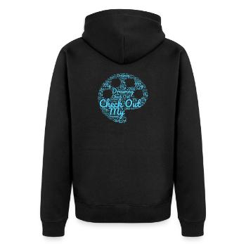 Funny Art Painter Check Out My Drawing Gift - Unisex Premium Bio Zip Hoodie - Schwarz - Hinten - Nico (187cm)