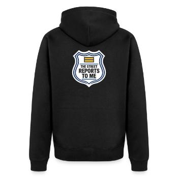 Police Lieutenant Police Lieutenant Rank Lt - Unisex Premium Organic Zip Hoodie - black - Back - Nico (187cm)