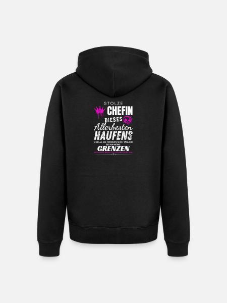 Stolze Chefin allerbester Haufen Chefin Geschenke - Unisex Premium Organic Zip Hoodie - black
