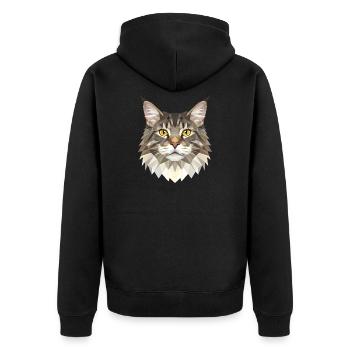 Maine Coon Chat Chat Maman Chat Maine Coon Chats - Veste à capuche bio Premium Unisexe - noir - Dos - Nico (187cm)