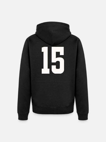Numéro 15 - Veste à capuche bio Premium Unisexe - noir
