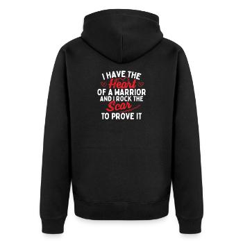 Le cœur d’un guerrier Rock La Cicatrice - Veste à capuche bio Premium Unisexe - noir - Dos - Nico (187cm)