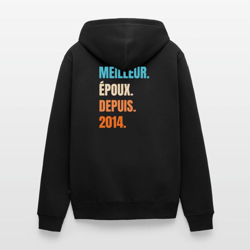Bester Ehemann seit 2014 Geschenk-Ehemann Unisex Premium Bio Zip Hoodie