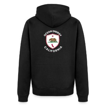 Ocean Energy California Crest - Veste à capuche bio Premium Unisexe - noir - Dos - Nico (187cm)