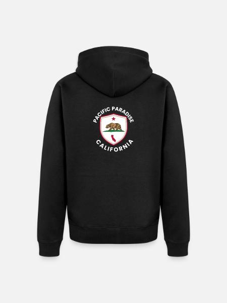 Pacific Paradise California - Unisex Premium Organic Zip Hoodie - black