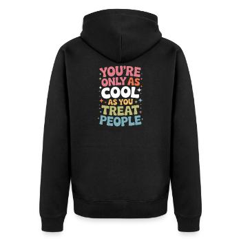 Dire Déclaration Respect Cadeau de gentillesse - Veste à capuche bio Premium Unisexe - noir - Dos - Nico (187cm)