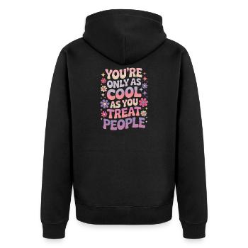 Dire Déclaration Respect Cadeau de gentillesse - Veste à capuche bio Premium Unisexe - noir - Dos - Nico (187cm)