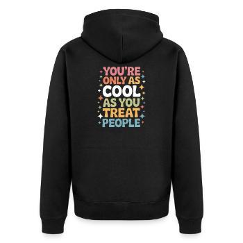 Dire Déclaration Respect Cadeau de gentillesse - Veste à capuche bio Premium Unisexe - noir - Dos - Nico (187cm)