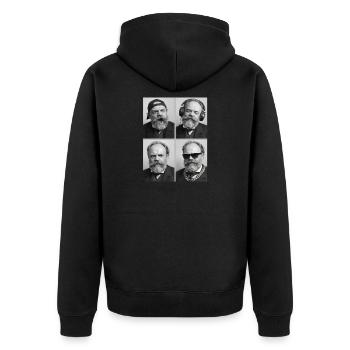 Johannes Brahms. - Veste à capuche bio Premium Unisexe - noir - Dos - Nico (187cm)