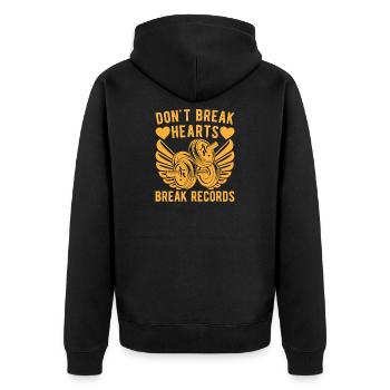 Fitness Motivation Bodybuilder bat des records Salle de sport - Veste à capuche bio Premium Unisexe - noir - Dos - Nico (187cm)