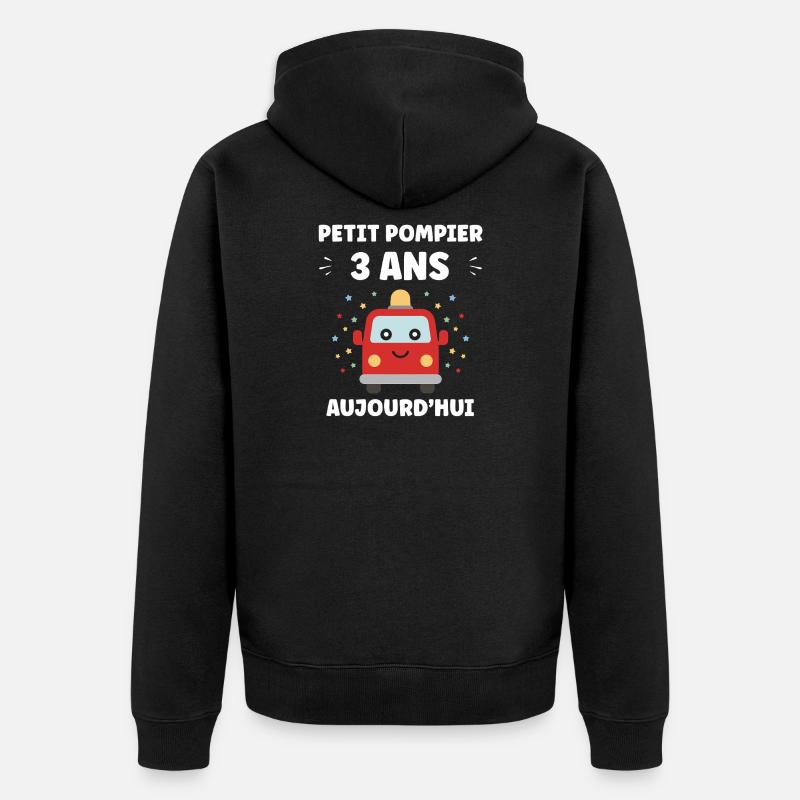 3 ans - Veste à capuche bio Premium Unisexe - noir