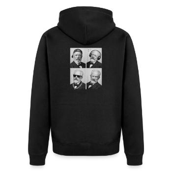 Pyotr Ilyich Tchaikovsky - Unisex Premium Bio Zip Hoodie - Schwarz - Hinten - Nico (187cm)
