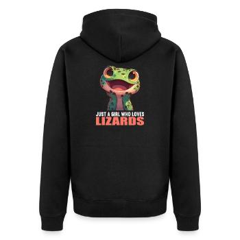 Lézard des lézards - Veste à capuche bio Premium Unisexe - noir - Dos - Nico (187cm)