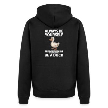 Dits de canard Canard Cadeau Drôle de Canard - Veste à capuche bio Premium Unisexe - noir - Dos - Nico (187cm)