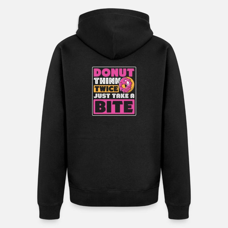 Restauration rapide en donuts - Veste à capuche bio Premium Unisexe - noir