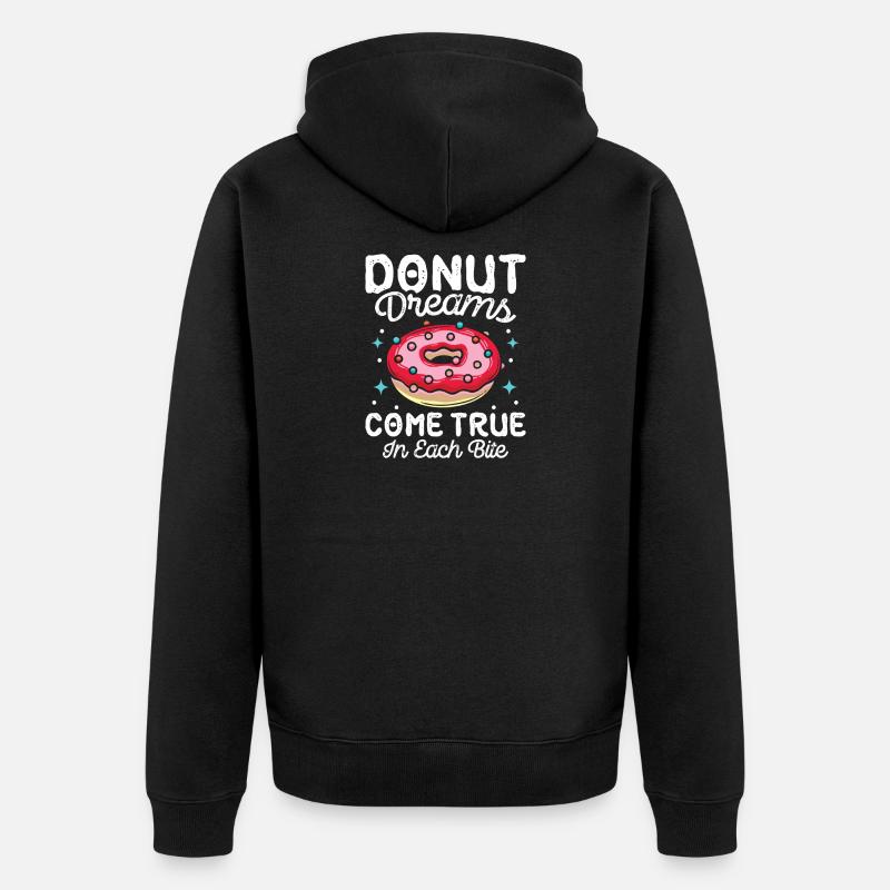 Restauration rapide en donuts - Veste à capuche bio Premium Unisexe - noir