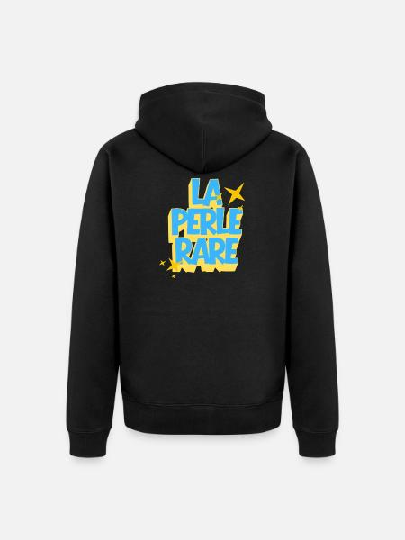 Die seltene Perle, positives Zitat - Unisex Premium Bio Zip Hoodie - Schwarz