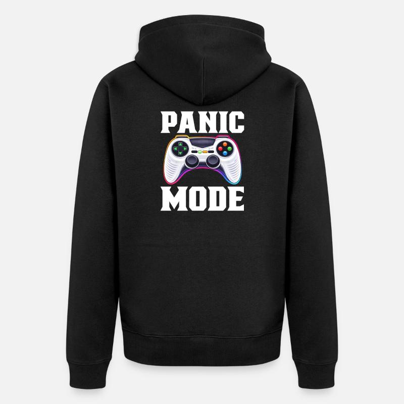 Gaming Gamer Videospiele Controller Zocken Zocker - Unisex Premium Bio Zip Hoodie - Schwarz
