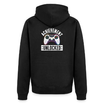 Gaming Gamer Video Games Controllers Gaming Gamers - Unisex Premium Organic Zip Hoodie - black - Back - Nico (187cm)