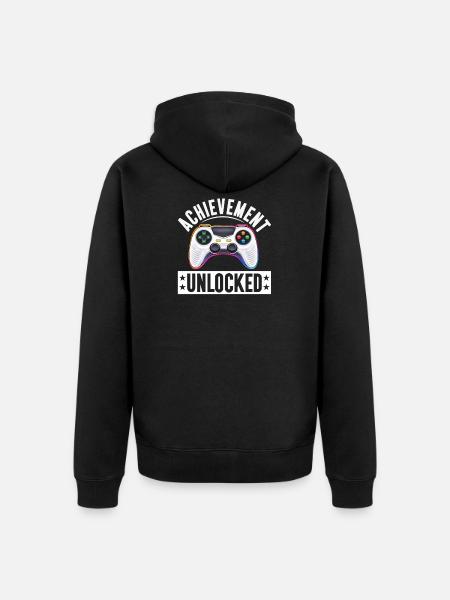 Gaming Gamer Videospiele Controller Zocken Zocker - Unisex Premium Bio Zip Hoodie - Schwarz