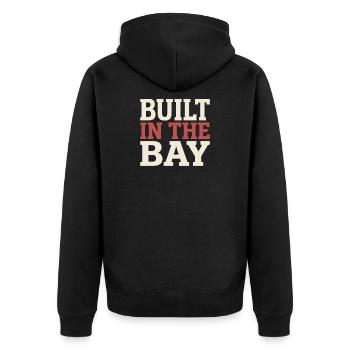 Mechanikerlehrling Lehrling Mechanikerwerkstatt - Unisex Premium Bio Zip Hoodie - Schwarz - Hinten - Nico (187cm)