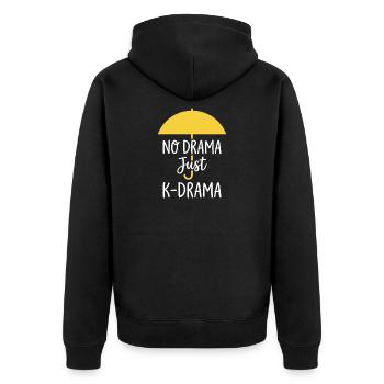 Drame coréen K-Drama Lover Kdrama - Veste à capuche bio Premium Unisexe - noir - Dos - Nico (187cm)
