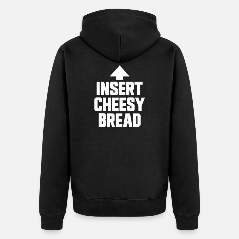 Pain au fromage (plat préféré) - Veste à capuche bio Premium Unisexe - noir