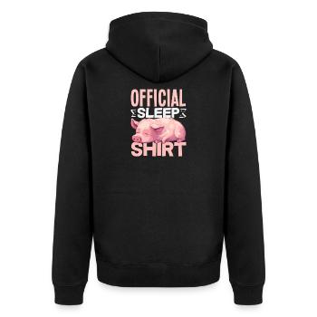 Chemise officielle de sommeil Sweet Pig - Veste à capuche bio Premium Unisexe - noir - Dos - Nico (187cm)